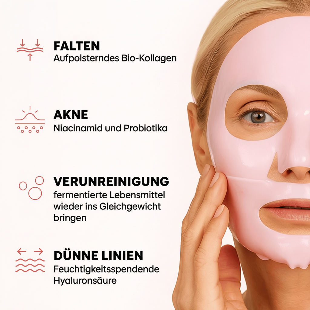 Biocollagen Real Deep Maske, Hydrogelmaske, Porenverfeinerung, Elastizitätsverbesserung, Koreanische Hautpflege | 34 g x 4 Stück