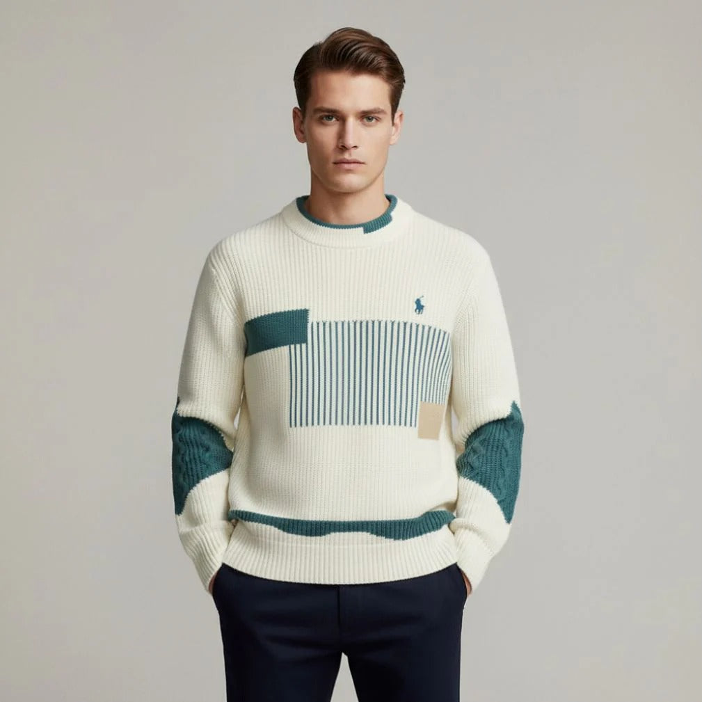 Farbblockierung mit klaren Linien