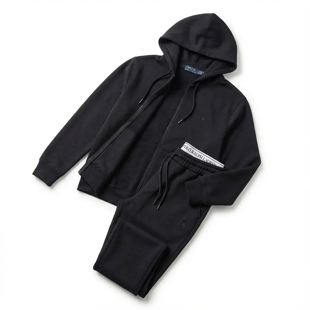 Premium Herren Freizeitanzug mit elegantem Kragen & Half-Zip – Mailand Stil